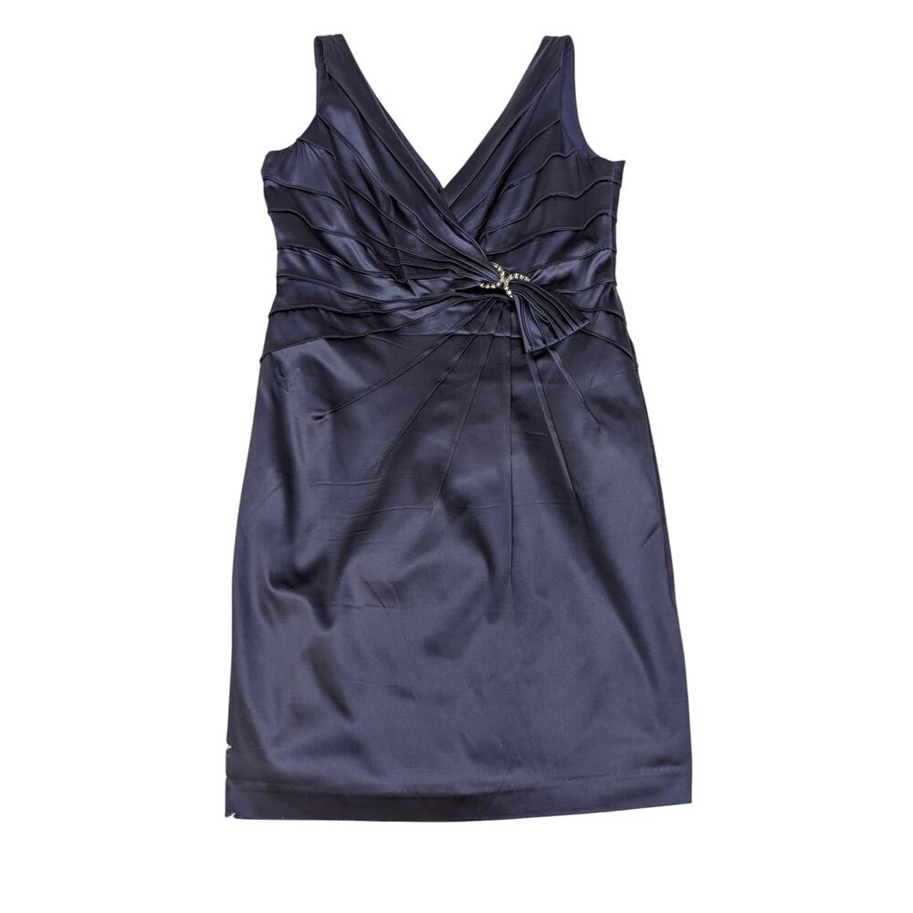 Jones New York Satin Sleeveless Cocktail Dress Purple Size 16